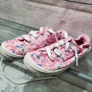 Girls butterfly slip on shoes
